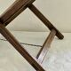 Folding stool, wood and canvas seat