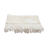 Hand embroidered bed cover with vintage crochet dimension: width -180cm- height -230cm-