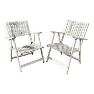 Paire chaises jardin