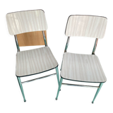 White Formica chairs