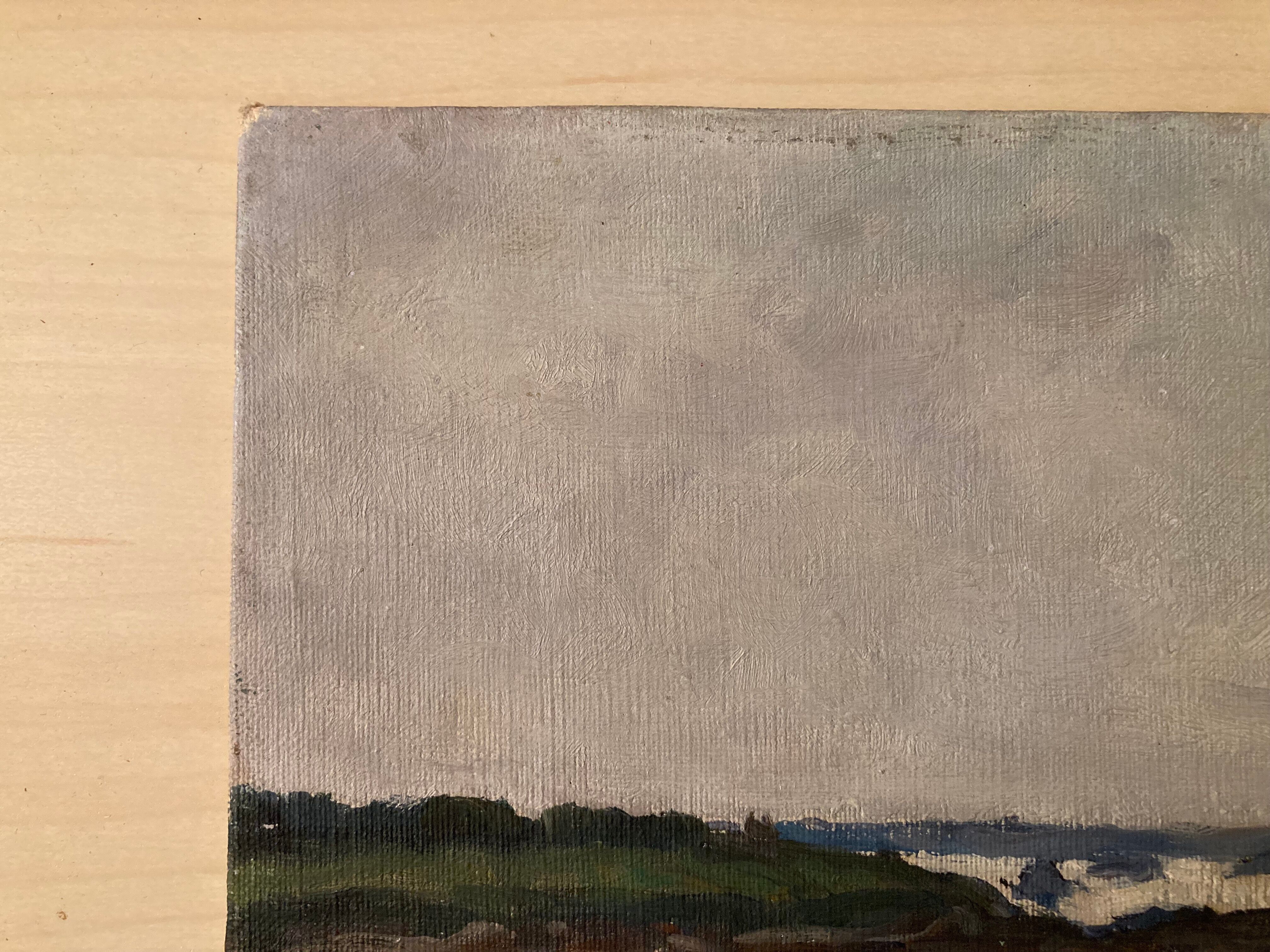 Bréhat oil on panel by Lucien Seevagen