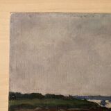 Bréhat oil on panel by Lucien Seevagen