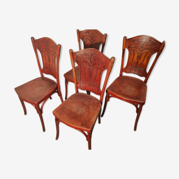 Set of four joseph and Jacob Kohn chairs