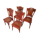 Ensemble de quatre chaises Joseph et Jacob Kohn