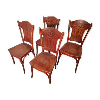 Set of four joseph and Jacob Kohn chairs