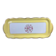 Vintage yellow and white cake dish