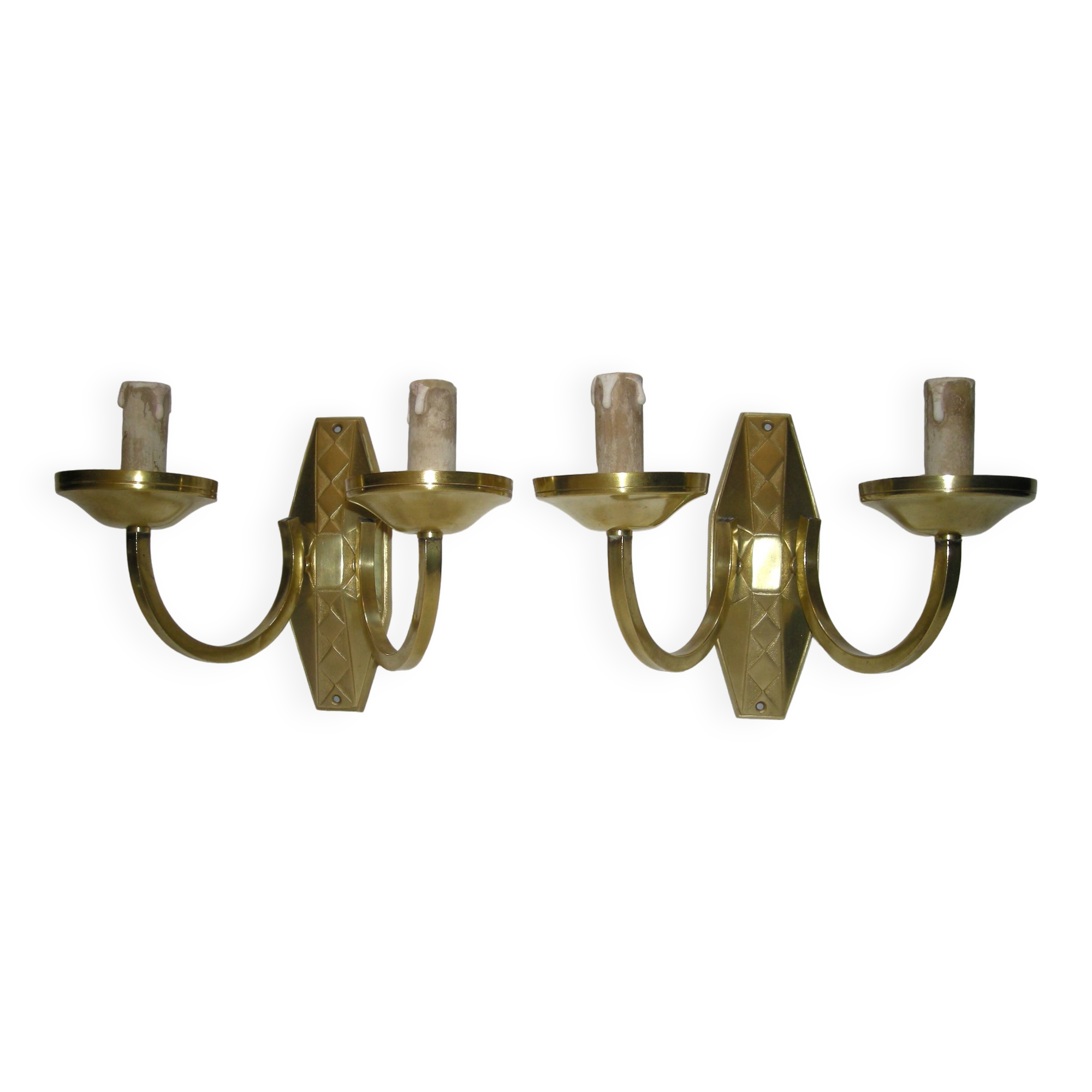 Pair of 1930s wall lights - art deco