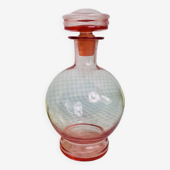 Carafe boule époque Art Déco rose parme