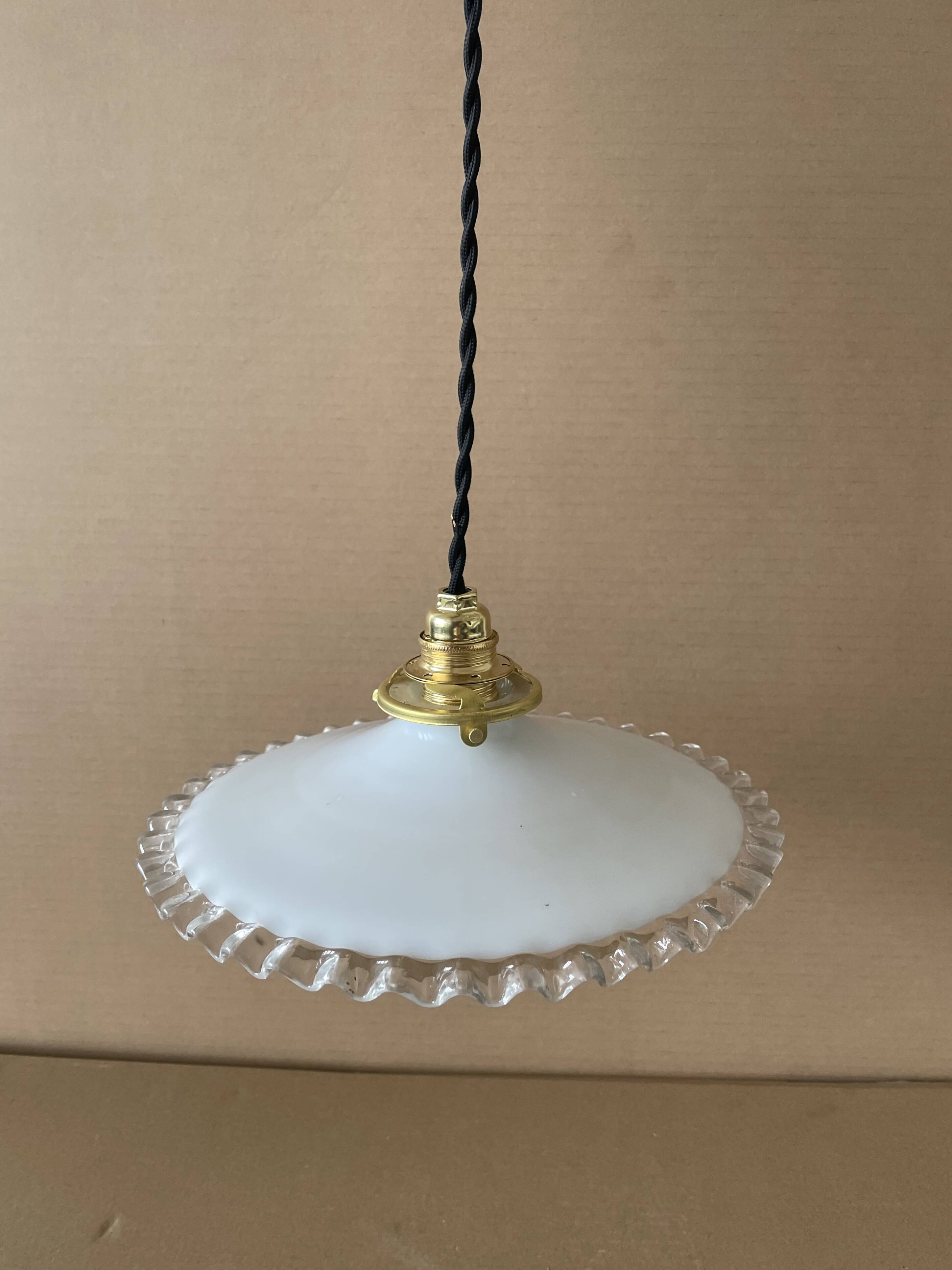 Old opaline pendant light