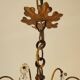 French Bronze and Glass 6 Light Cage Chandelier With Assorted Crystals 5518