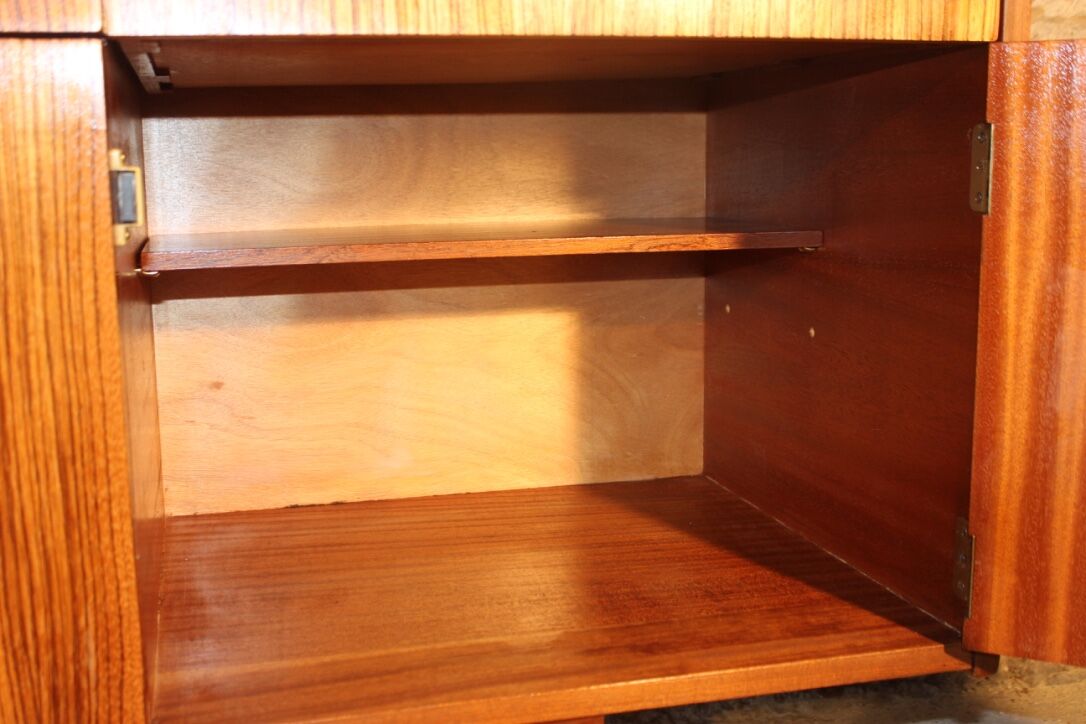 Teak and zebrano sideboard