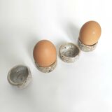 Set of 4 vintage stoneware shells
