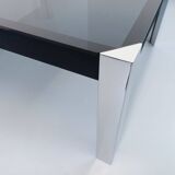 Vintage Italian square dining table by Faleschini for Mariani glass