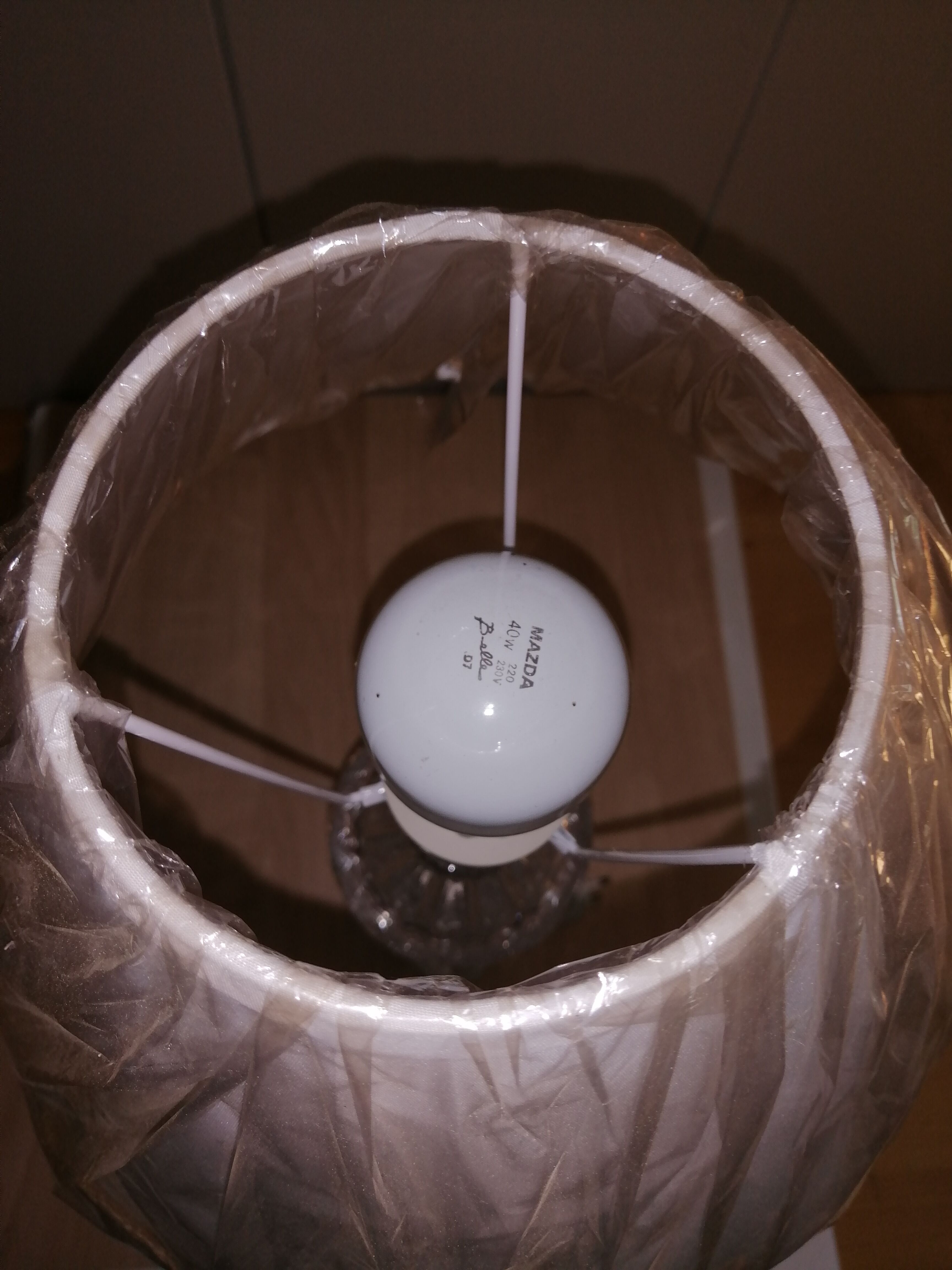 Transparent and white lamp