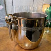 Alpaca champagne bucket from the 1920s with its monopole tongs.