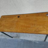 Hitler style 1960 double school desk with locker