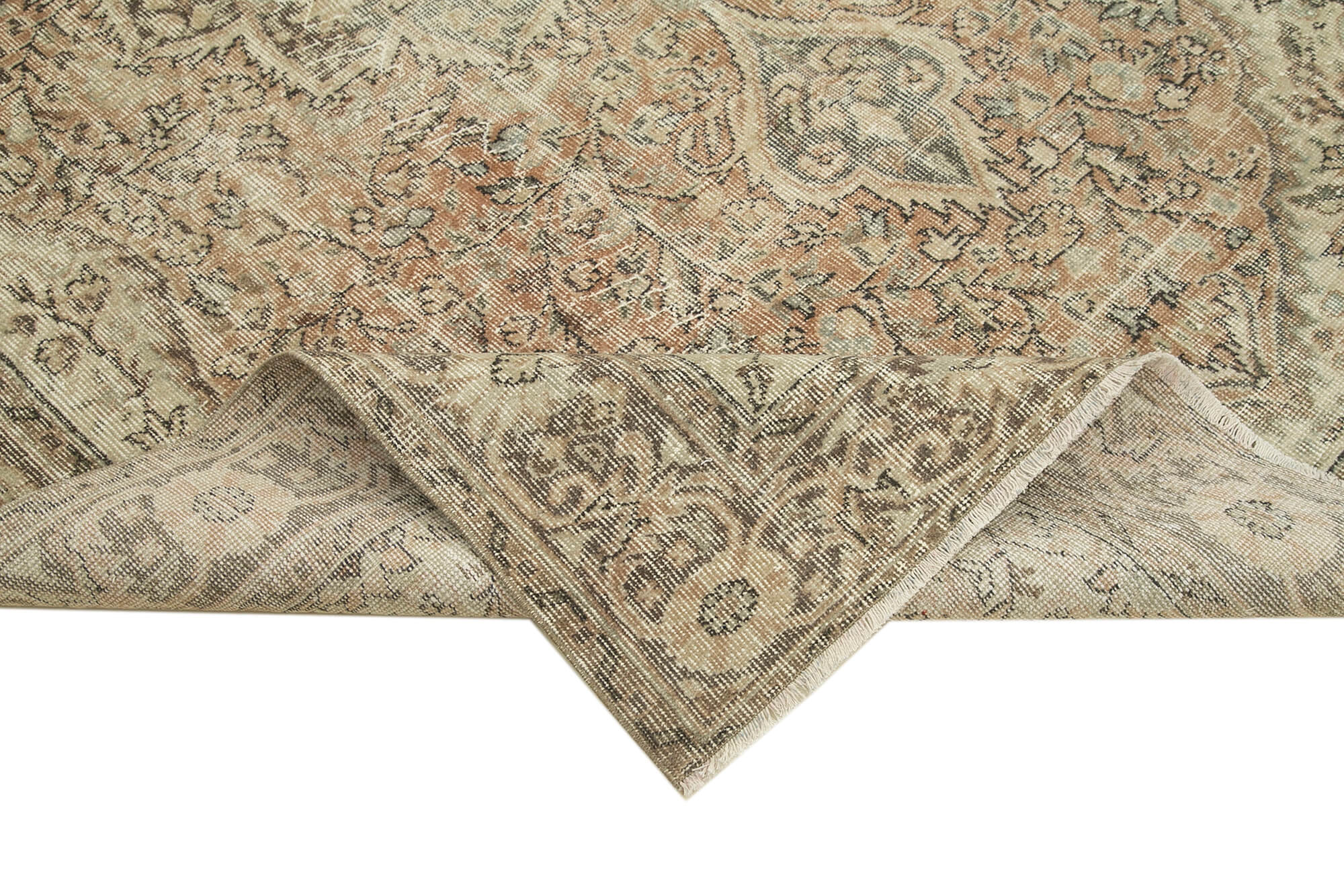 Handwoven one-of-a-kind anatolian beige carpet 195 cm x 300 cm