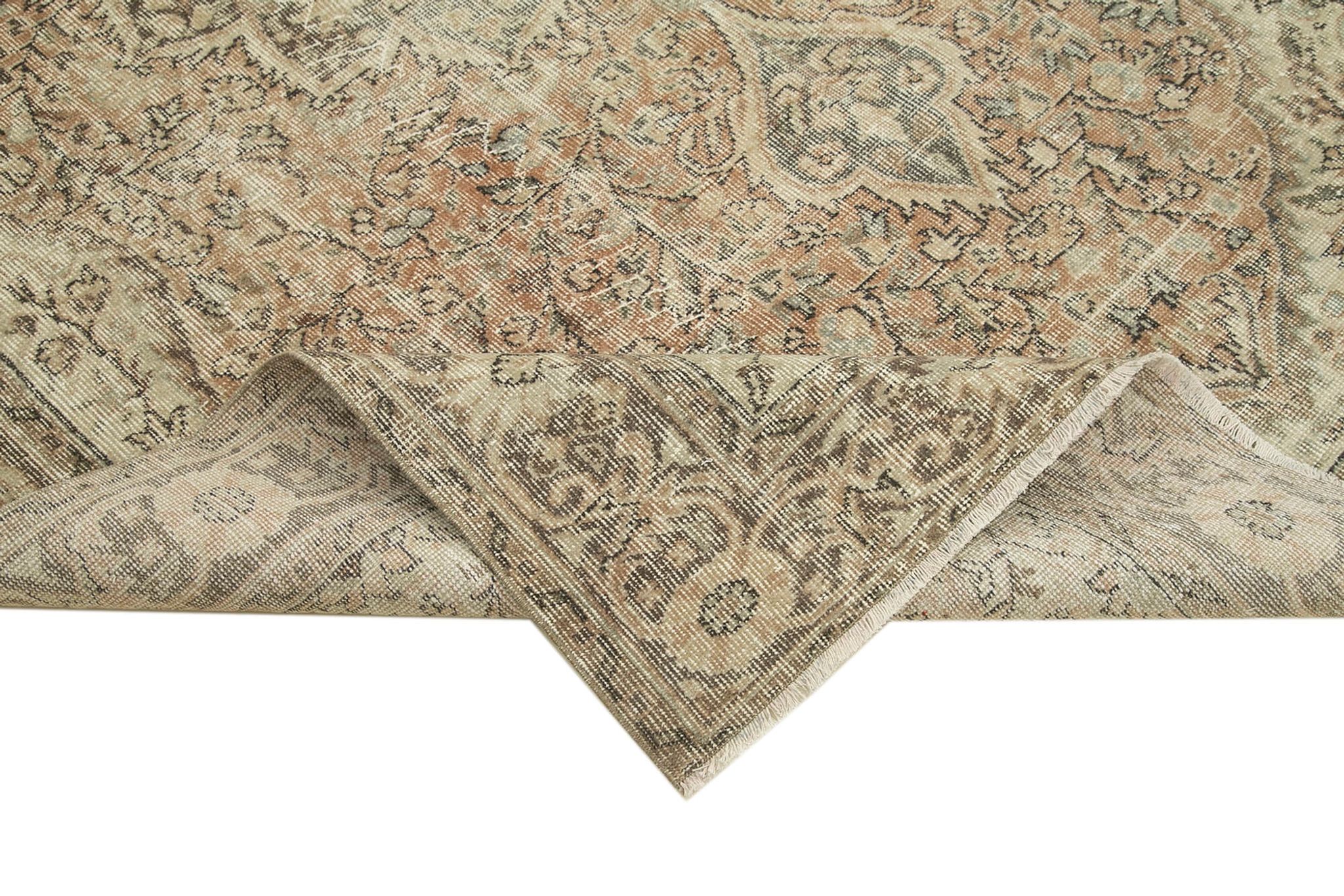 Handwoven one-of-a-kind anatolian beige carpet 195 cm x 300 cm