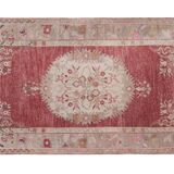 Vintage Turkish Oushak Rug Handwoven 113x207 cm