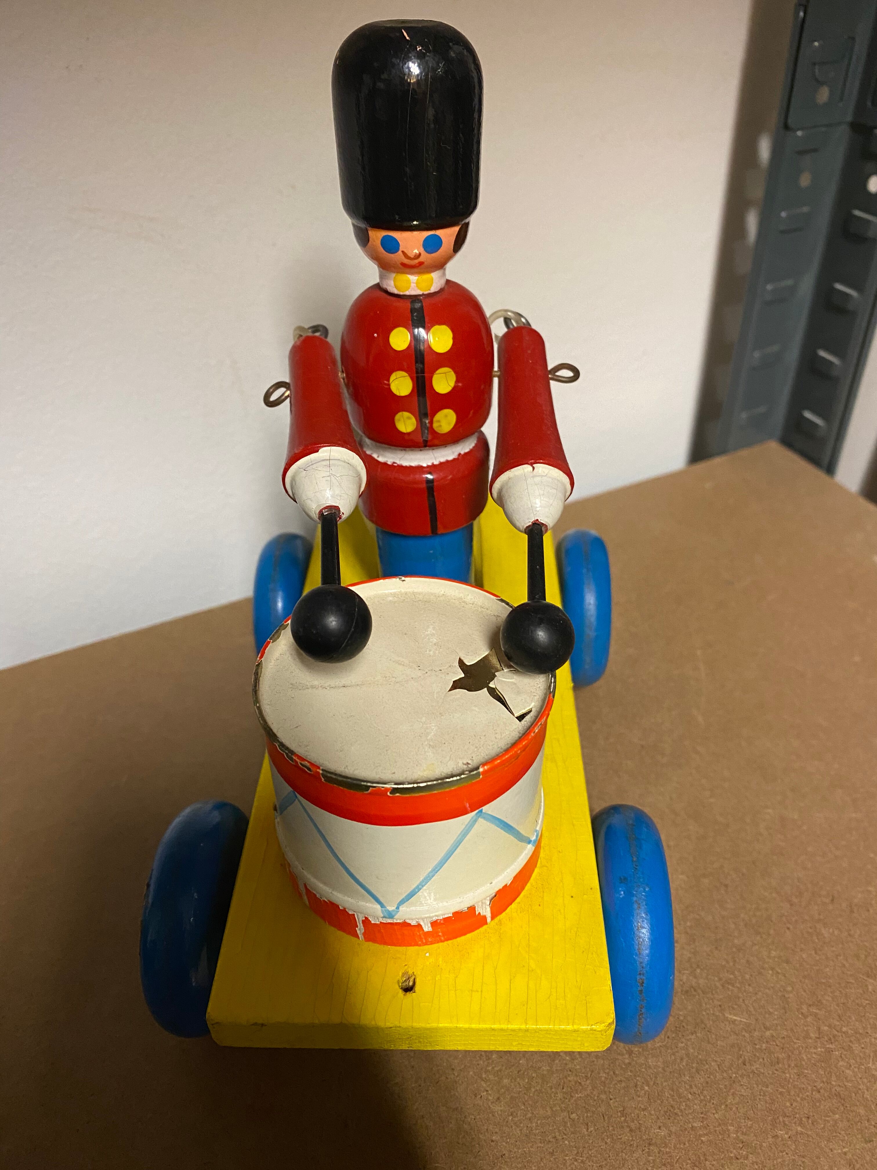 Old wooden toy to pull