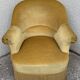 Golden velvet toad armchair