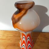 Vintage 70s italian vase in opaline or murano glass