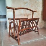 Rattan magazine holders