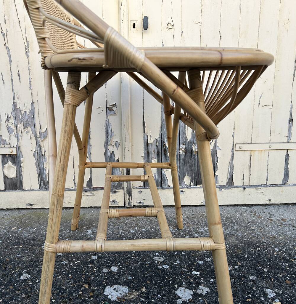 Anne bamboo dressing table vintage, 1960s