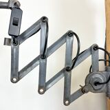Grey Industrial Scissor Wall Lamp from Elektroinstala, 1960s