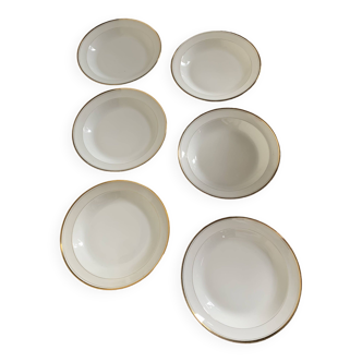 6 Limoges soup plates