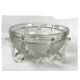 Libochovice Art Deco crystal salad bowl, 1930s, Czechoslovakia