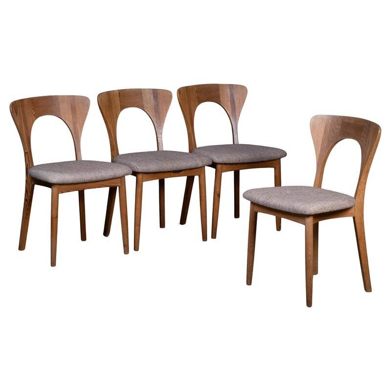 Vintage Danish Peter Chairs by Niels Koefoed, 1970s, Set of 4