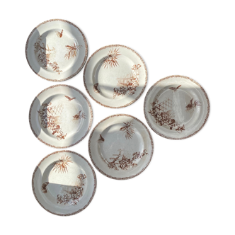 Lot of 6 old plates large deposit e.Bourgeois