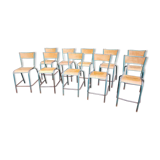 Set of 10 Mullca school high chairs
