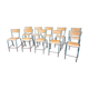 Lot de 10 chaises hautes d'école Mullca