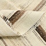 5x7 Kilim Beige & Cream Striped Kilim Rug, 161x211Cm