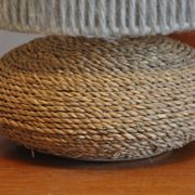 Lampe rafia et laine
