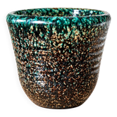 Accolay vase no. 19 – Vintage French ceramic with speckled glaze.