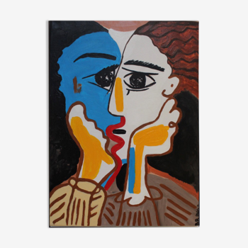 Reproduction of Picasso acrylic canvas Les Amants