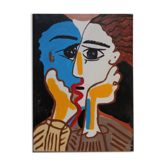 Reproduction of Picasso acrylic canvas Les Amants