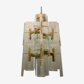 Mid-century architectural chandelier sciolari