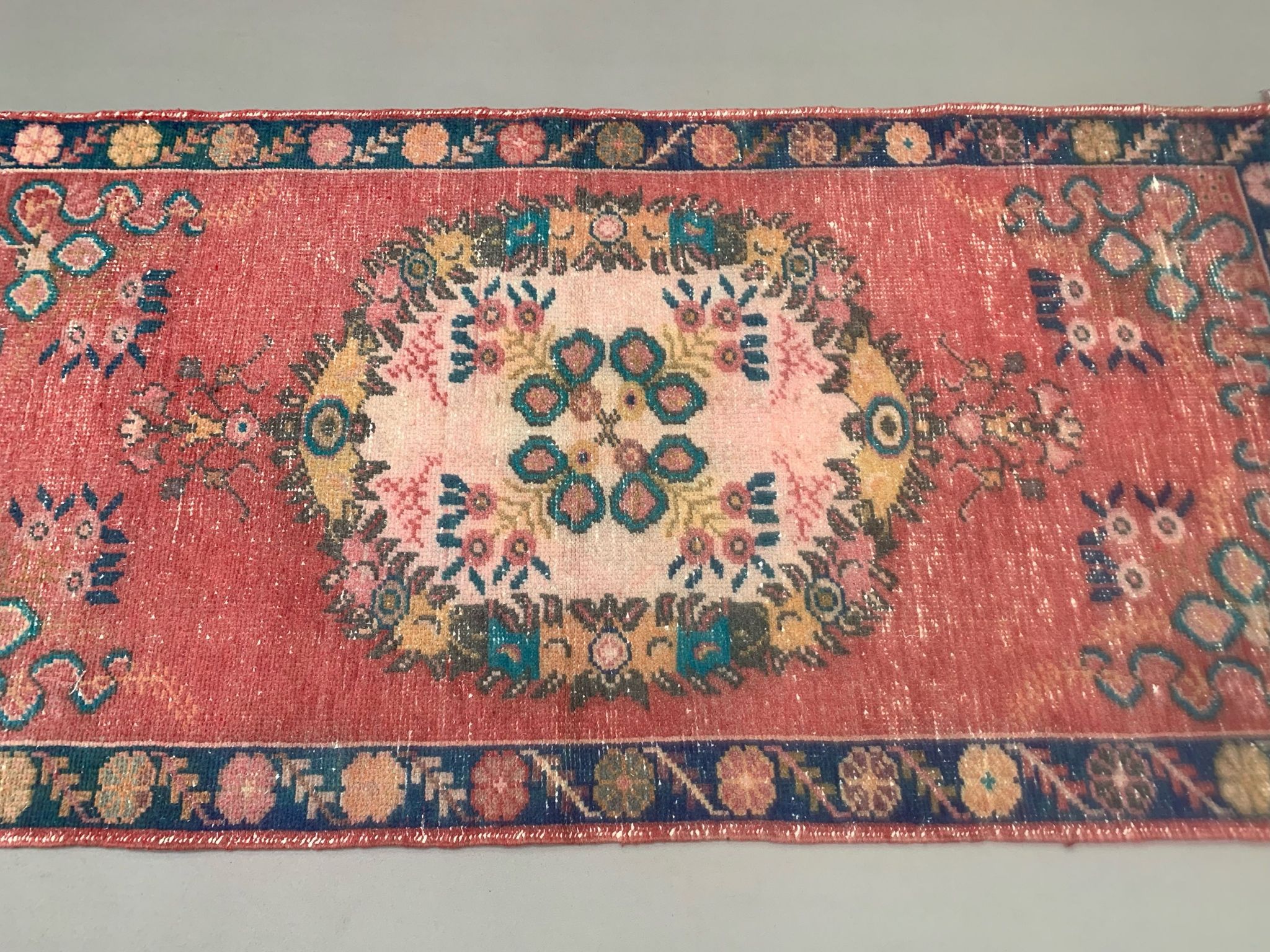Vintage turkish oushak rug 160x89 cm carpet