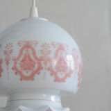 SUSPENSION VERRE WITH ROSE MOTIFS