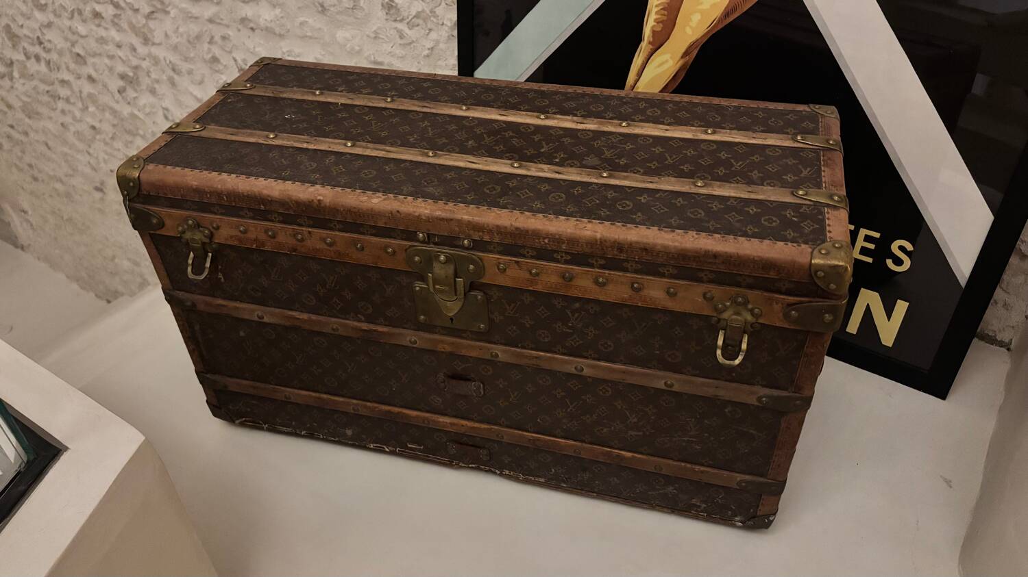 Old Louis Vuitton trunk – Family trunk – Monogram canvas