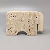 1970s original travertine elephant sculpture