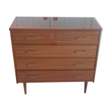 Commode en bois vernis, années 80