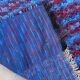 Moroccan carpet Boucherouite blue - 89 x 337 cm