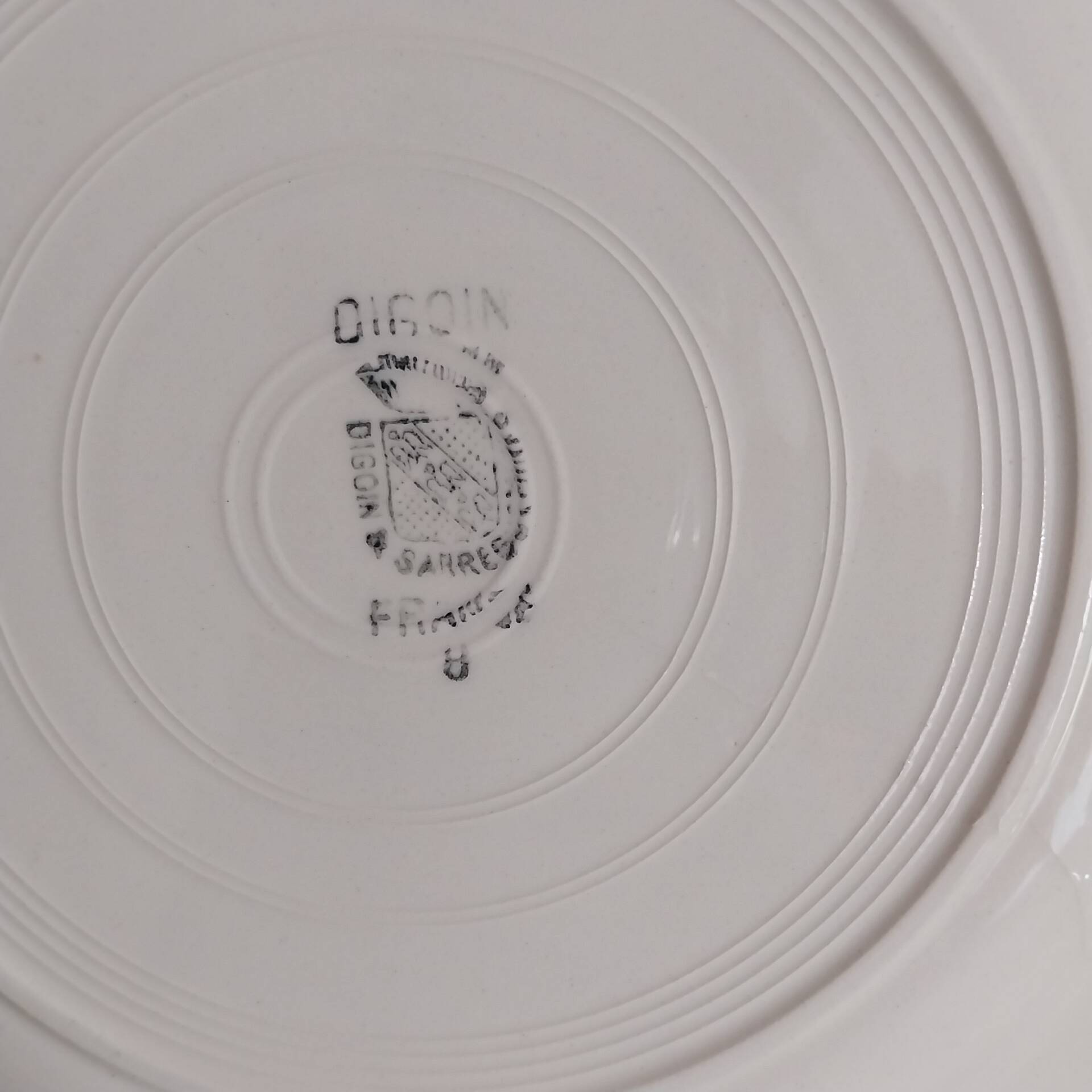 Old flat plates Digoin Sarreguemines