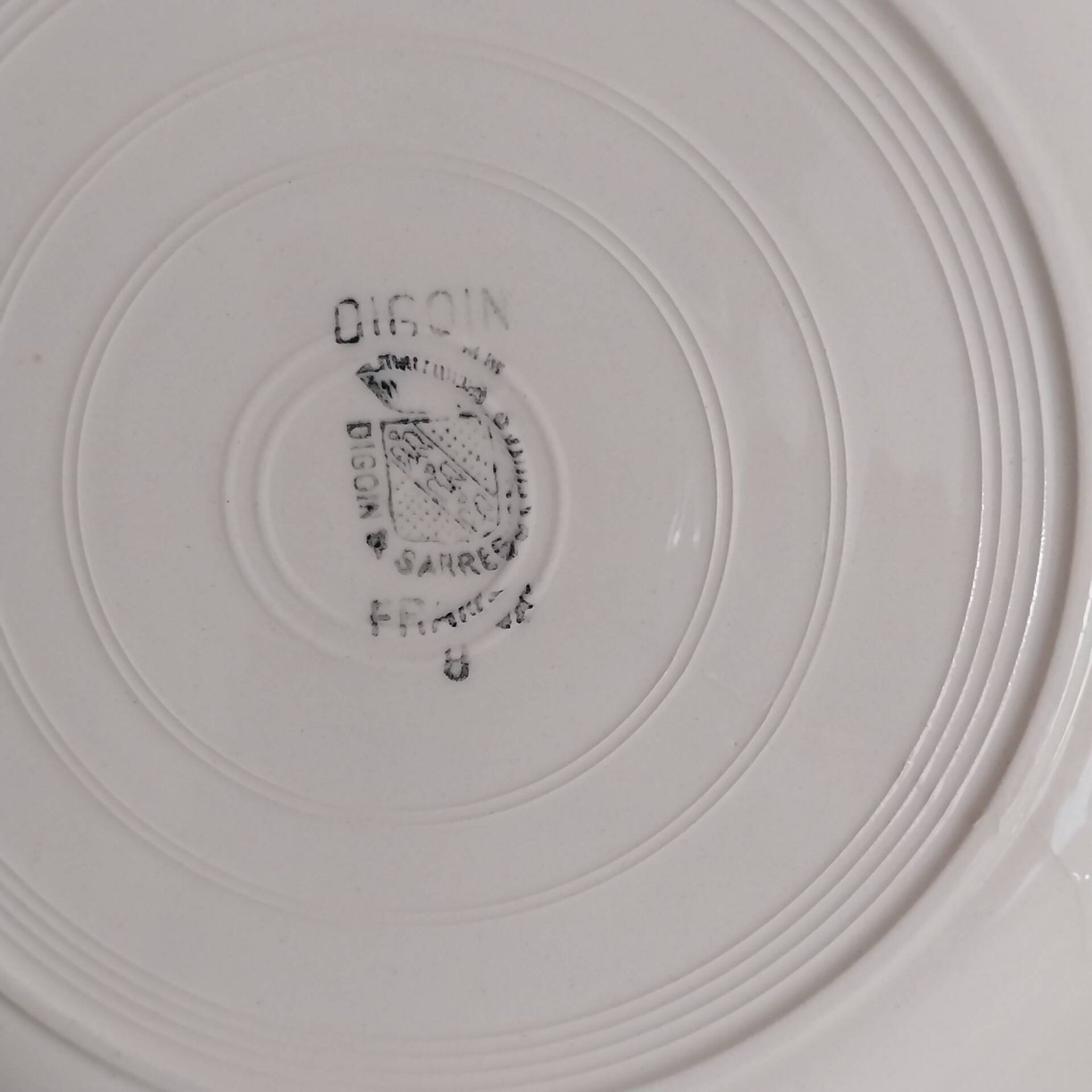 Old flat plates Digoin Sarreguemines