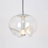 Clear Glass Pendants designed by Koch & Lowy, Germany, 1970s